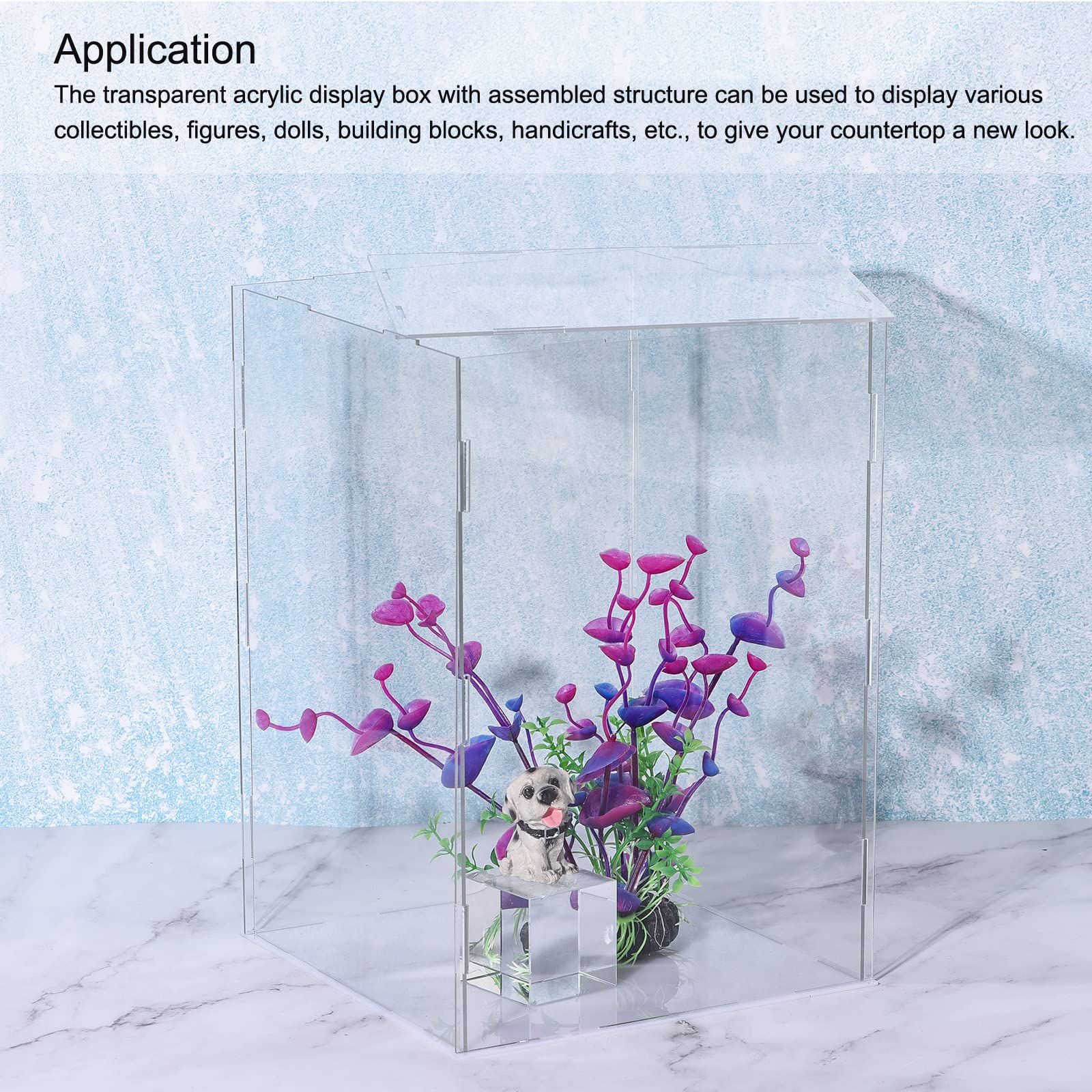 MECCANIXITY Acrylic Display Case Box Clear Dustproof Protection Showcase 6.3x4.3x4.3 Inch for Collectibles Display