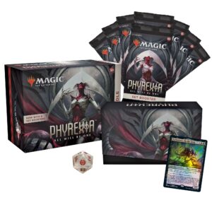 magic: the gathering phyrexia: all will be one bundle | 8 set boosters + accessories