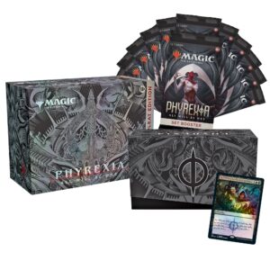 magic: the gathering phyrexia: all will be one bundle - 1 compleat edition booster, 12 set boosters, exclusive accessories