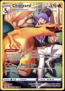 pokemon - charizard - tg03 - trainer gallery - lost origin - full art holo foil card