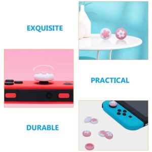 Gatuida 20pcs Plum Blossom Handle Cap Joystick Cover Thumb Stick Cap Lite Thumb Stick Cover Analog Stick Covers Joystick Grip Cap Plum Protective Cap Keycap Rocker Cover