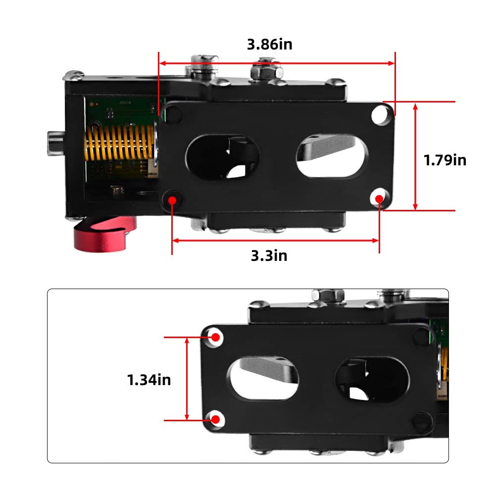 CNRAQR USB Handbrake for Windows Video Game Controller, 16-Bit Non-Contact Sensor, Low-Carbon Steel Construction, Easy to Assemble and Carry