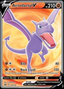 pokemon - aerodactyl v - 179/196 lost origin full art card