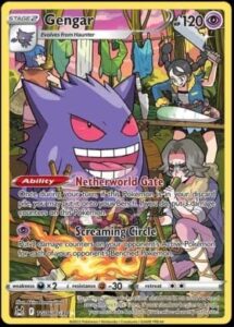 pokemon - gengar - tg06 - trainer gallery - lost origin - full art holo foil card