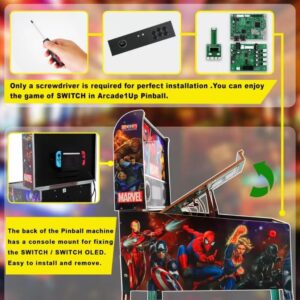 Switch Fighting Stick for Arcade1Up'S Digital Pinball - Expand Your arcade 1up Pinball Games, Play Your Switch on The Pinball, Modded Switch Joysticks Specially Designed for Arcade 1 Up Pinball