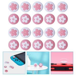 Gatuida 20pcs Plum Blossom Handle Cap Joystick Cover Thumb Stick Cap Lite Thumb Stick Cover Analog Stick Covers Joystick Grip Cap Plum Protective Cap Keycap Rocker Cover