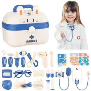 gueetic doctor kit for toddlers 3-5 pretend play educational doctor toys, medical kit with stethoscope, doctor play set for dentist doctor, role play toys for 3 4 5 6 years old girls boys toddler gift