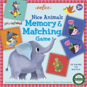 eeBoo Nice Animals Preschool Memory and Matching Game/Ages 3+