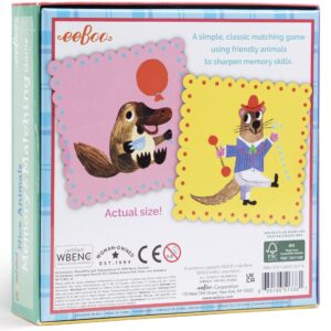 eeBoo Nice Animals Preschool Memory and Matching Game/Ages 3+