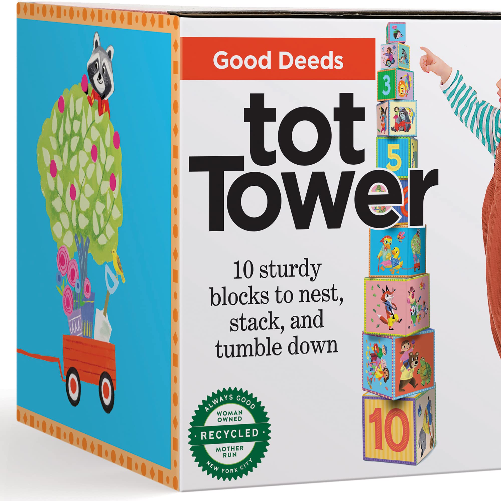 eeBoo Good Deeds Tot Tower/Stacking Blocks/Ages 2+