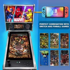 Switch Fighting Stick for Arcade1Up'S Digital Pinball - Expand Your arcade 1up Pinball Games, Play Your Switch on The Pinball, Modded Switch Joysticks Specially Designed for Arcade 1 Up Pinball