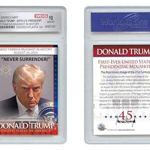 Donald Trump 45th President MAGA Official Mugshot Photo Trading Card - Graded GEM-Mint 10