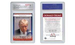 donald trump 45th president maga official mugshot photo trading card - graded gem-mint 10