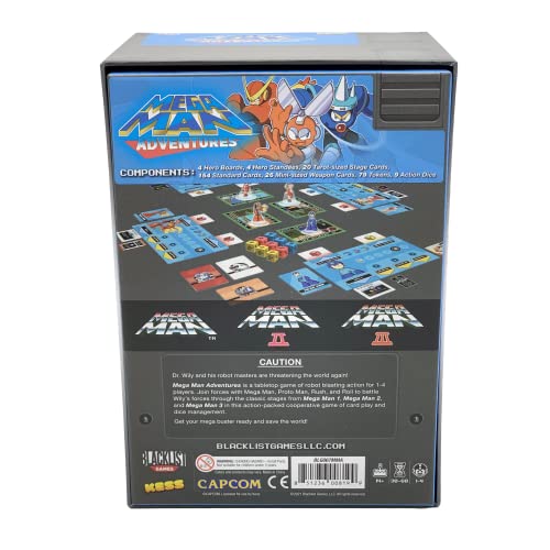 Mega Man - Adventure Board Game by KESS for Players 1-4, Indoor Fun, Ages 14 and Up, Action Themed Game for Adults and Teens, Average Playtime 45 Mins, Cooperative Strategy Board Games