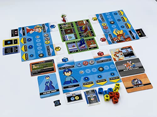 Mega Man - Adventure Board Game by KESS for Players 1-4, Indoor Fun, Ages 14 and Up, Action Themed Game for Adults and Teens, Average Playtime 45 Mins, Cooperative Strategy Board Games