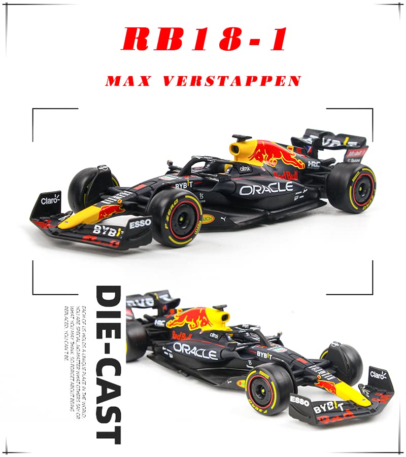 IYASFPFP Bburago 1:43 New 2022 F1 Red Bull Racing RB18 1# Verstappen 11# Perez Special Paint Formula One Alloy Super Toy Car Model (RB18 #1)