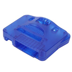 Protective Shell for N64 Retro Video Game Console, Translucent Blue Replacement Case, with Screwdriver, Reset, Power , Universal ABS Storage Box [video game] [video game]