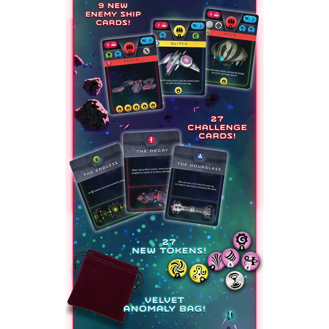 Renegade Game Studios Warp's Edge: Anomaly Expansion - Bag-Building Strategy Game, Ages 10+, 1 Player Solo Game, 30-45 Min