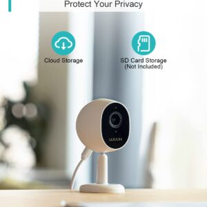 WUUK 4MP Indoor Security Camera, WiFi Camera Indoor Baby Monitor, Pet Camera w/Motion & Human Detection, Night Vision, 24/7 Live View 2-Way Audio, Magnetic Stand, Works w/Alexa & Google Home