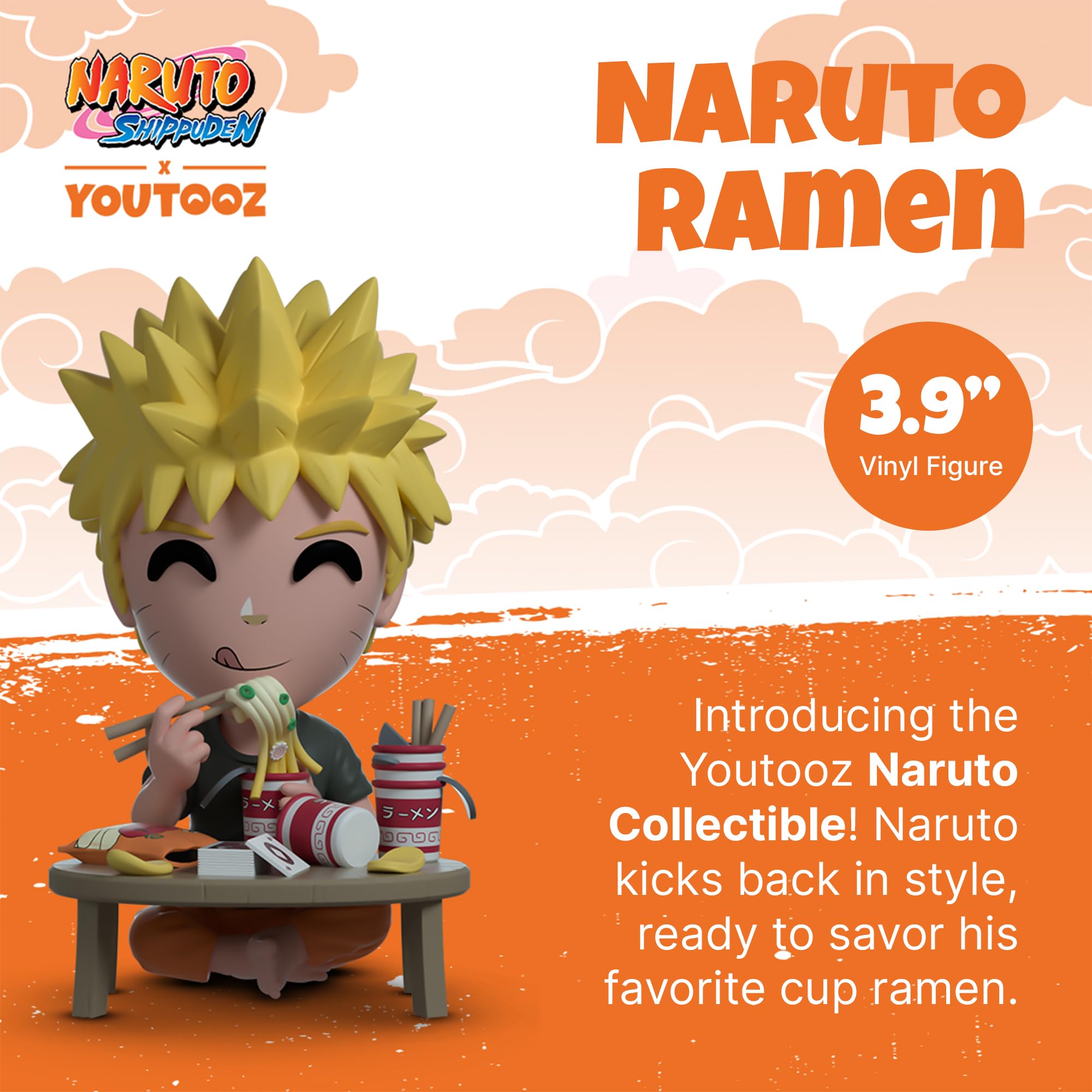 Youtooz Naruto Ramen 3.9" Inch Vinyl Figure, Collectible Uzamaki Naruto Ramen from Anime Naruto by Youtooz Naruto Collection