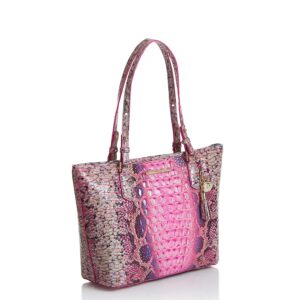 BRAHMIN Pink Cobra Ombre Melbourne Medium Asher