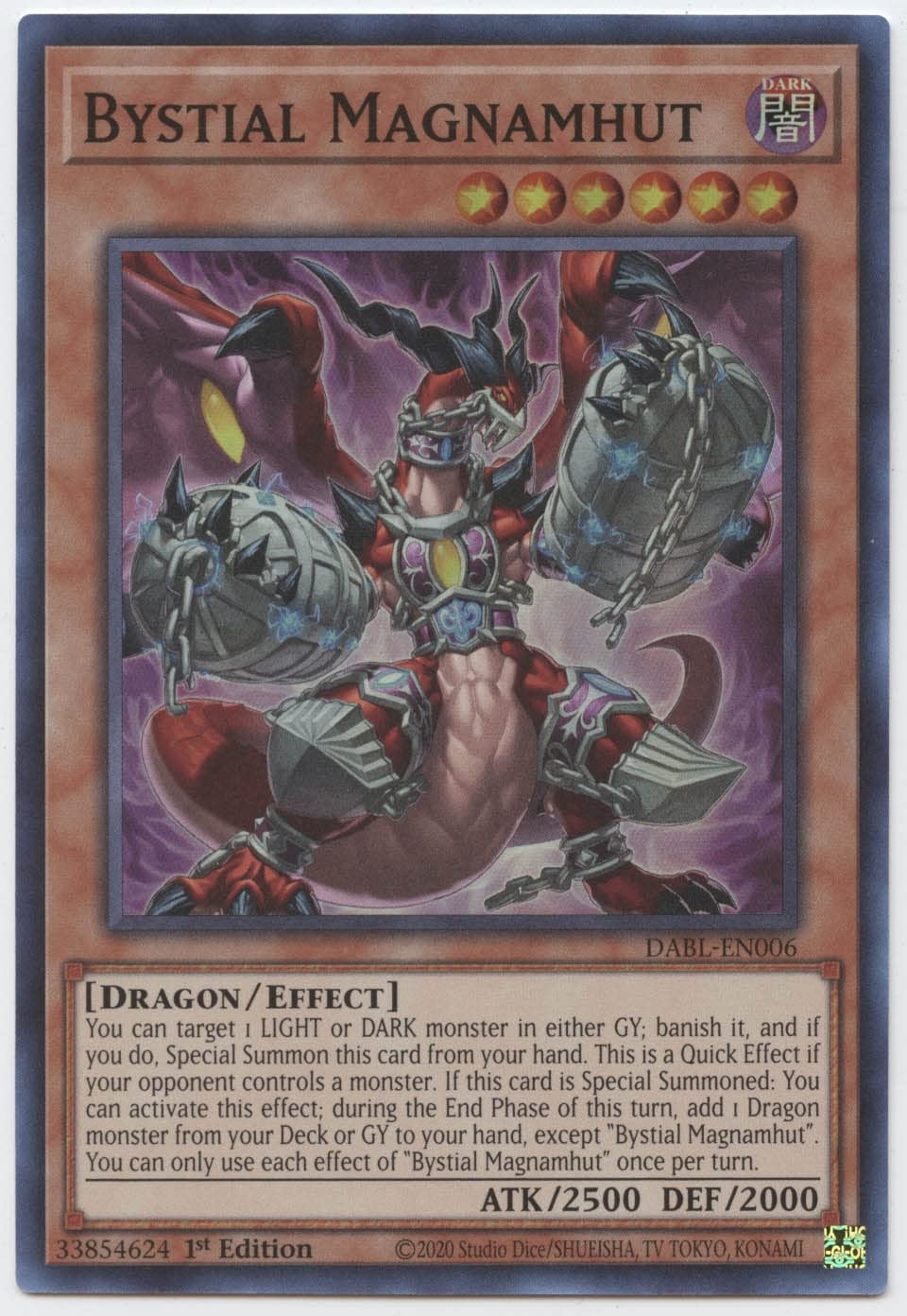 YU-GI-OH! Bystial Magnamhut - DABL-EN006 - Super Rare - 1st Edition