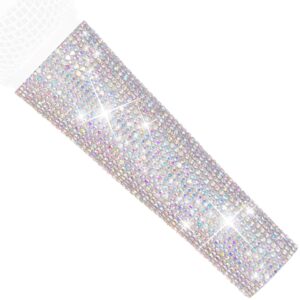 rhymkawa crystal ab mixing colored mic handle sleeve for wired microphone sm58lc, beta 58at, rhinestones shining on tours & tv shows (mic not included)