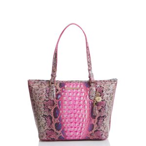 BRAHMIN Pink Cobra Ombre Melbourne Medium Asher