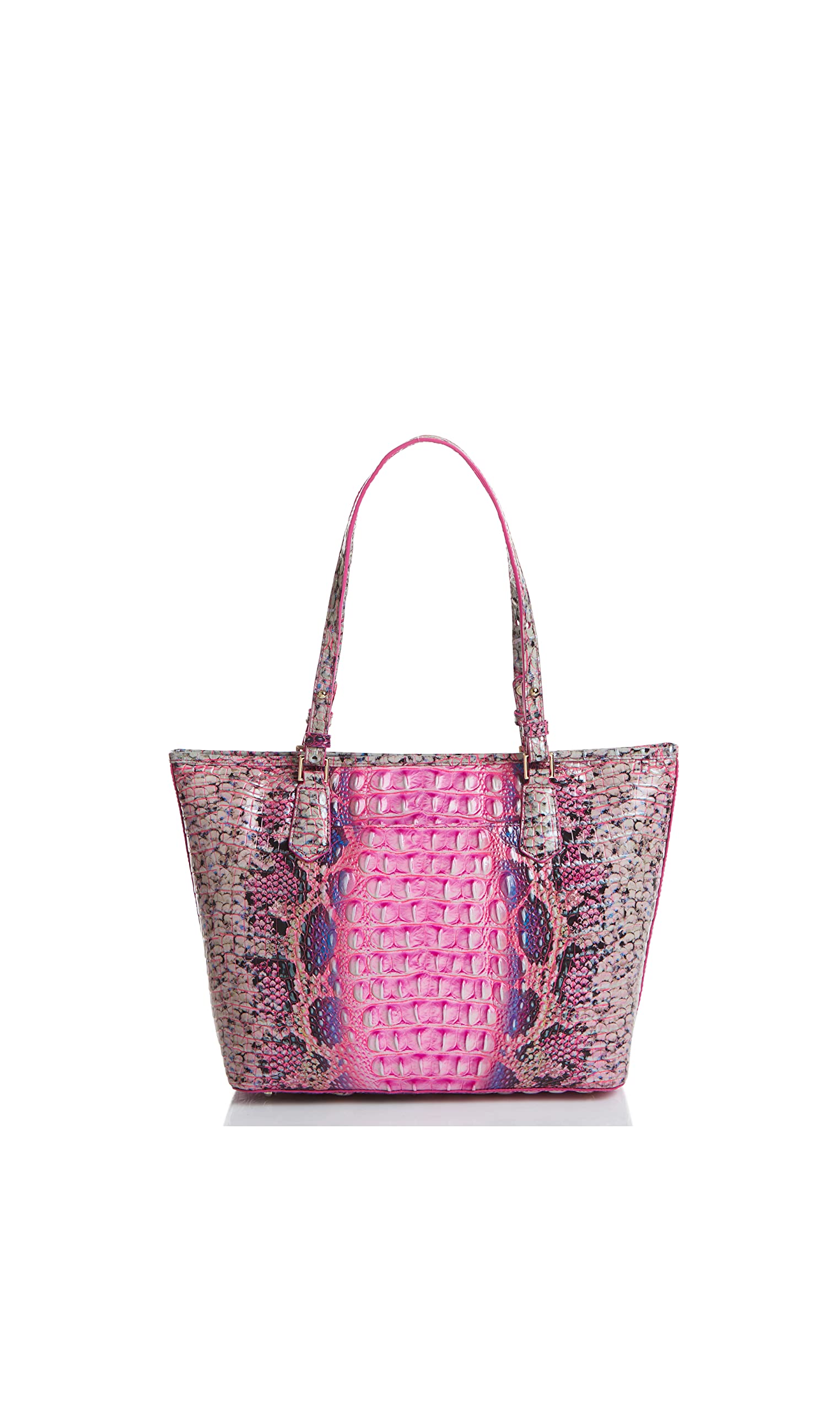 BRAHMIN Pink Cobra Ombre Melbourne Medium Asher