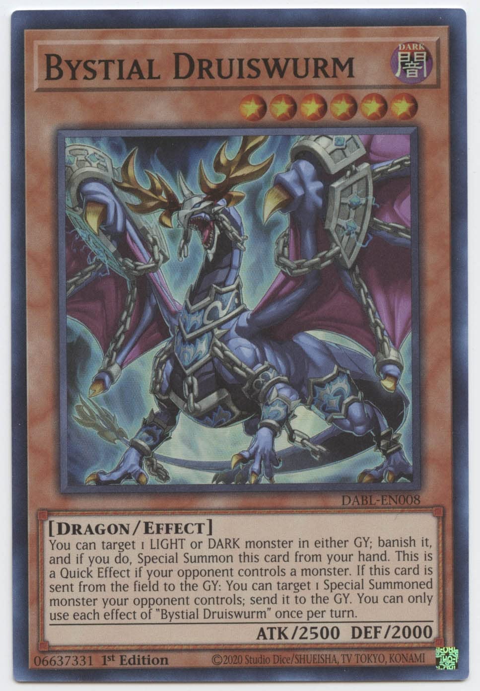 YU-GI-OH! Bystial Druiswurm - DABL-EN008 - Super Rare - 1st Edition