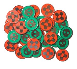 pokemon x20 sets - official poison and burn condition markers counter token