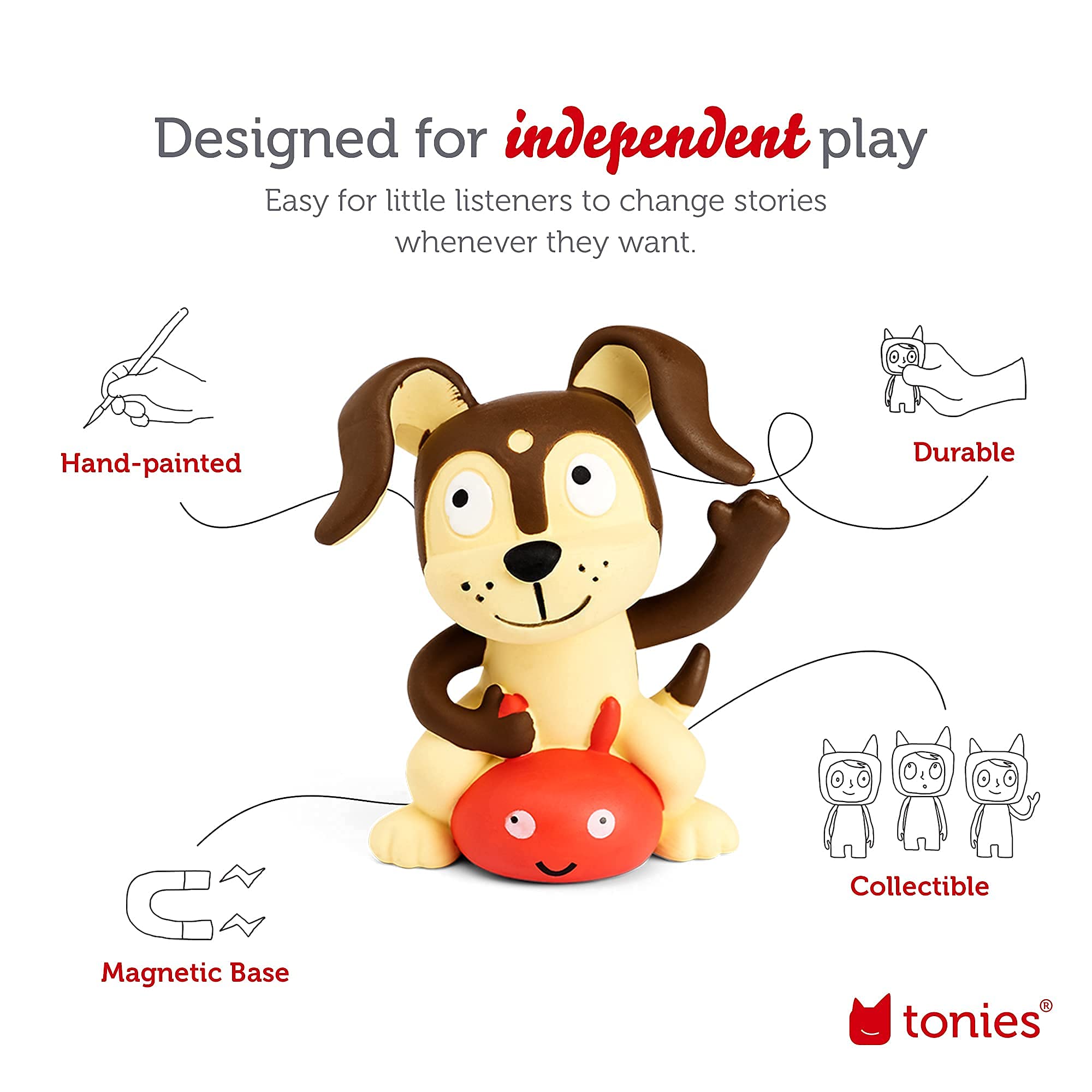 Toniebox Audio Player Dr. Seuss Bundle - Listen, Learn, and Play with One Huggable Little Box - Red