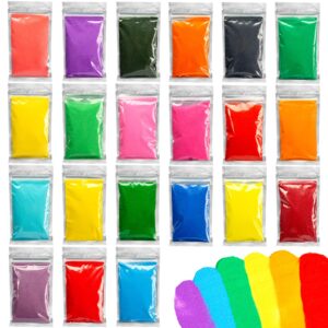 3 otters colored sand for crafts, art sand kit for kid, assorted colors sand for sand art, supplementary sand art painting, vase filler, art refill kit (21 bags, 4.63lb total)