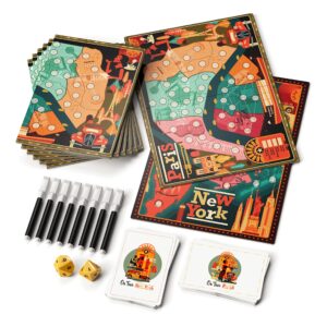 On Tour Paris & New York - Board Game - 1 to 8 Players - 20 Minute Play Time