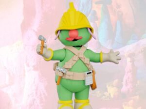 boss fight studio flange doozer, fraggle rock collectible action figure – highly articulated figurine with accessories including removable hard hat, harness, construction tools, walkie talkie – 1:12