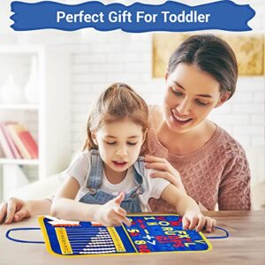 DEMAM Preschool Montessori Toddler Busy Board for 3-6 Year Old,Preschool Learning Activities Toys, Sensory Board for Fine Basic Dress Motor Skills,Autism Basic Life Skills&Travel Toys Old Boys/Girls