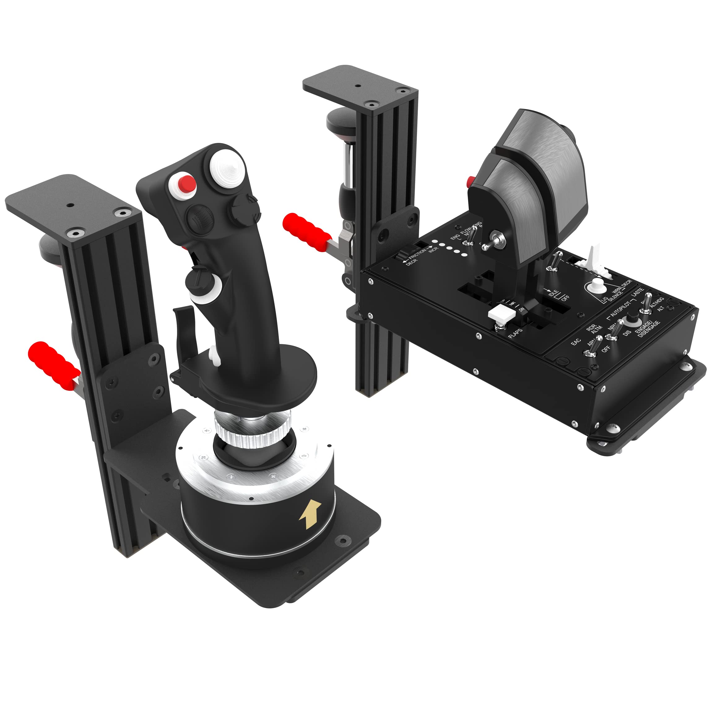 Hikig 2 Pack Desk Mounts for Flight Sim Joystick, Throttle, Hotas Systems Compatible With Thrustmaster Hotas Warthog, Thrustmaster MFD Cougar Pack, Winwing Orion 1/2 Hotas With All Installation Bolts