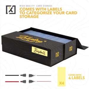 HOMEXPRO X PRO - [ 1 PACK ] Trading Card Storage Box + [ 15 PACK ] Magnetic Card Holders Bundle