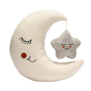 lambs & ivy goodnight moon and star plush stuffed toy - cream/gray