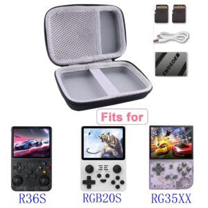 WERJIA Hard Carrying Case Compatible with RG35XX Plus/R36S/RGB20S/RG35XX Handheld Retro Game