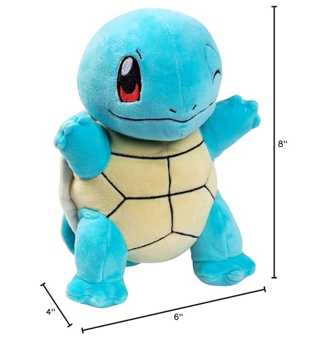 Pokémon 8" Squirtle Plush - Officially Licensed - Quality & Soft Stuffed Animal Toy - Generation One - Great Gift for Kids, Boys, Girls & Fans of Pokemon