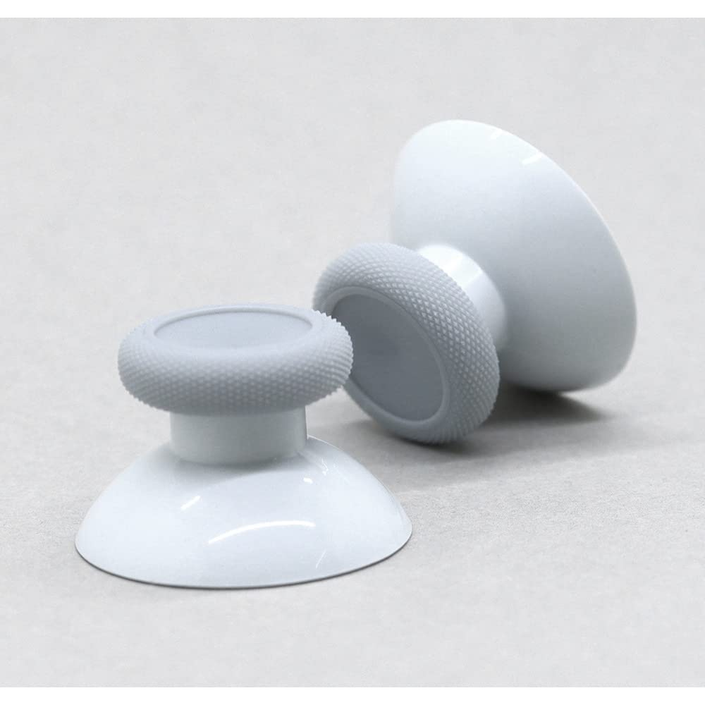 3D Analog Stick Cap Thumbsticks for Xbox One Slim for Xbox Series S X Controller Joystick Thumb Stick Cap - 2PCS (White Gray)