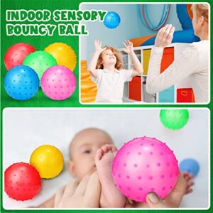 Jerify 36 Pieces Knobby Balls Spiky Bounce Ball Toy Large Bouncy Balls Bulk Inflatable Sensory Balls Soft Massage Stress Plastic Balls for School Party Play Outdoor Indoor