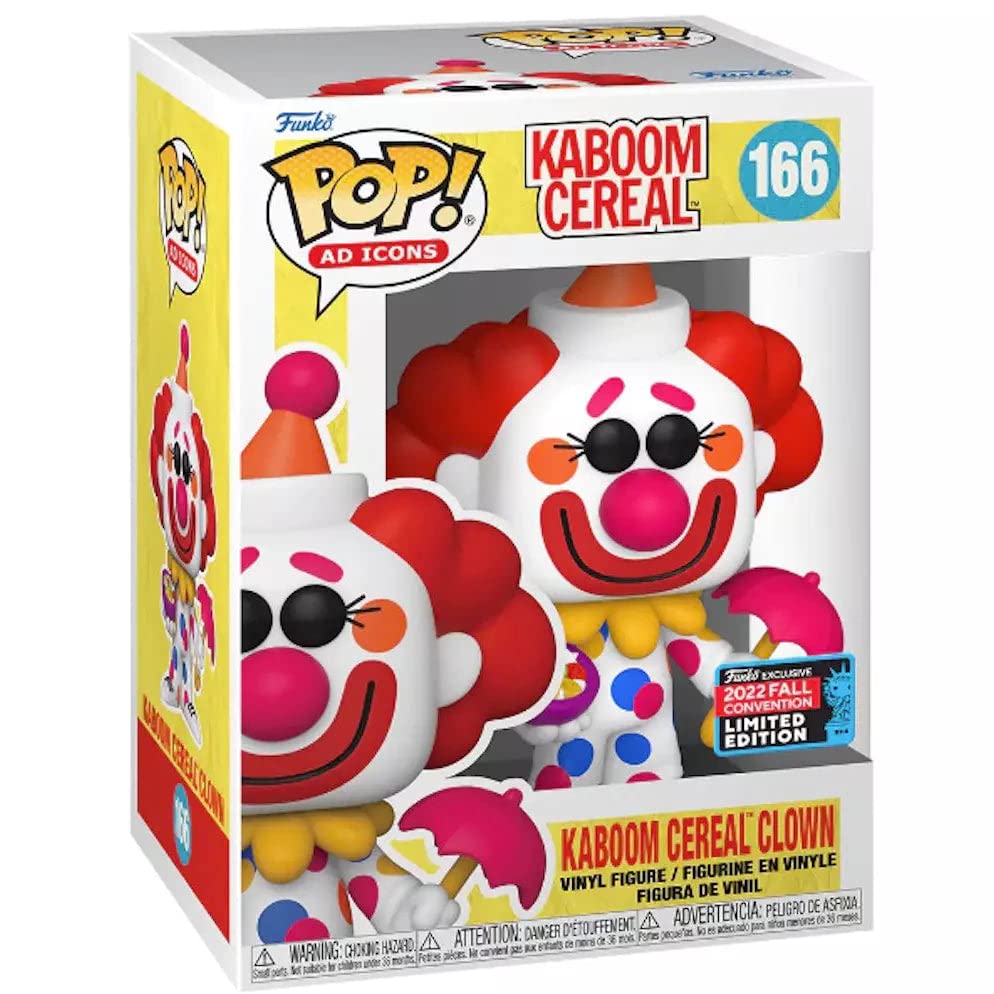 Funko Pop! Ad Icons: Kaboom Cereal Clown #166 Convention Exclusive + Protector