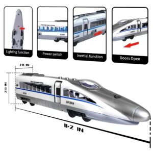 Bullet Train Mini Toys for Kids with Sound & Light - Train Set for 3 4 5 6 Years Old Boys Girls Classic Toy Gift for Holiday, Birthdays or Christmas