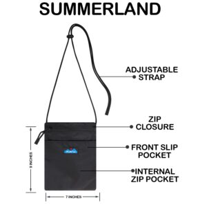 KAVU Summerland Pouch Passport Crossbody Rope Sling - Blackout