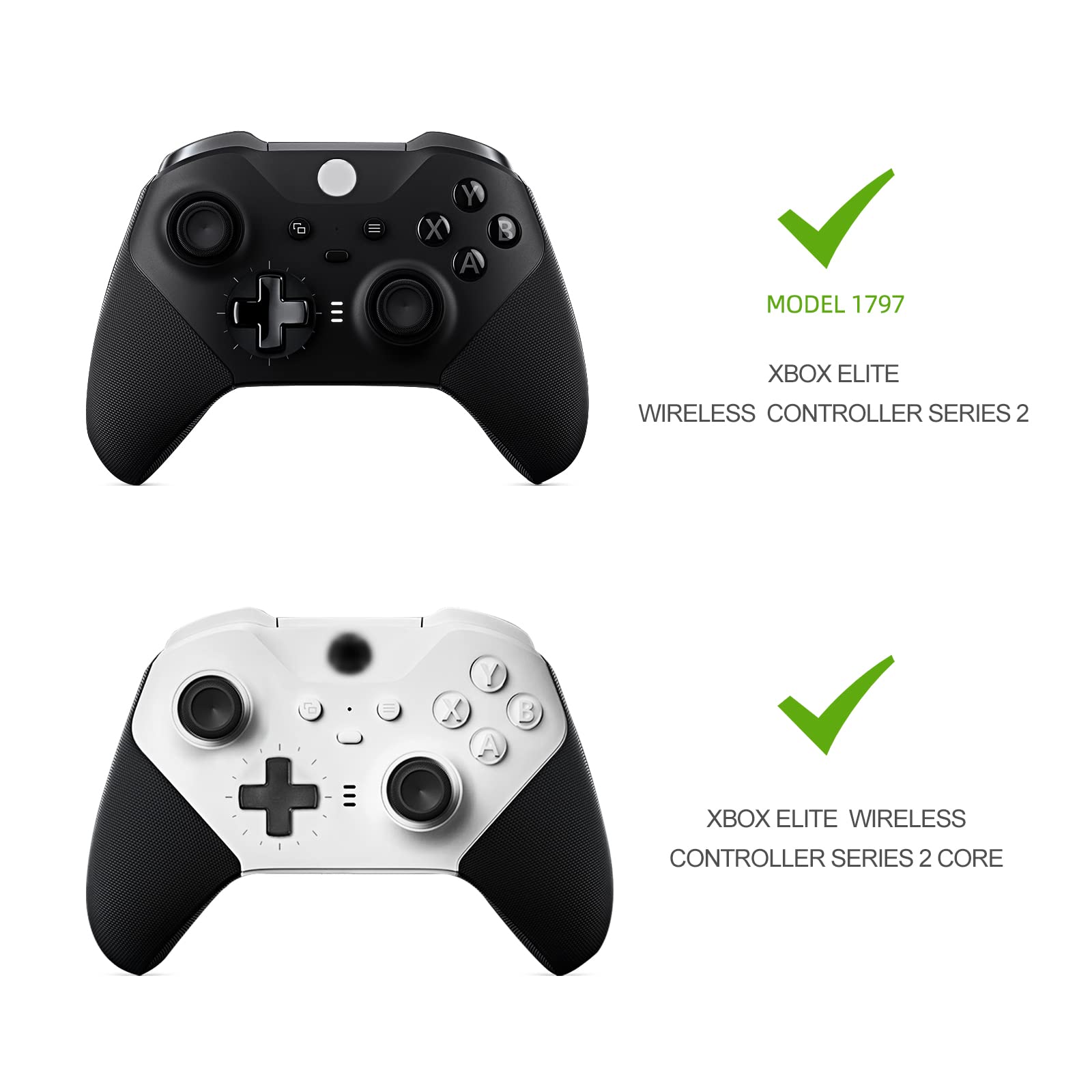 Metal Replacement Thumbsticks for Xbox Elite Controller Series 2 Core,Component Pack Includes 4 Swap Magnetic Joysticks,4 Paddles,1 Standard D-Pads, Accessories Parts for Xbox One Elite 2 (Silver)