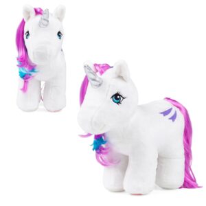 my little pony unicorn and pegasus plush - glory - collector plushie, retro stuffed toy animal, kid, toddler, girl, boy, mom, birthday, ages 3+