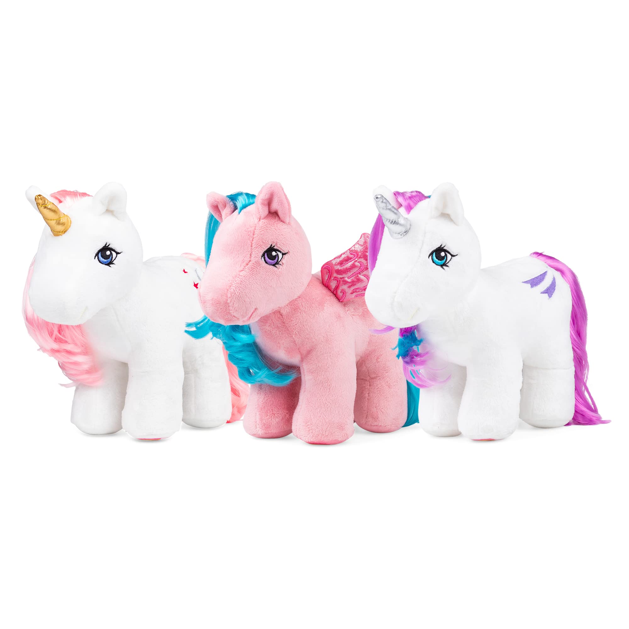 My Little Pony Unicorn and Pegasus Plush - Glory - Collector Plushie, Retro Stuffed Toy Animal, Kid, Toddler, Girl, boy, Mom, Birthday, Ages 3+