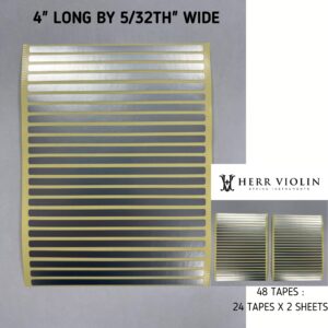 HERR Violin, Instrument Fingerboard Tape for Cello, String Instrument fingerboard Tapes, Note Positioning tape, Gold